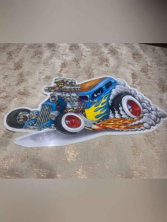 Other - Ruckus Rod & Kustom metal sign